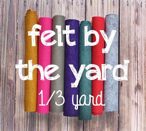 Felt by the Yard 1/3 YARD Wool Blend Felt by TheFeltShoppe