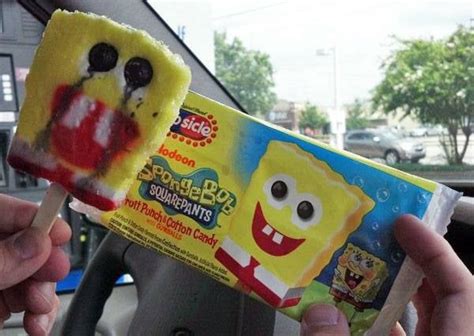 Terrifying SpongeBob ice cream bar : ExpectationVsReality