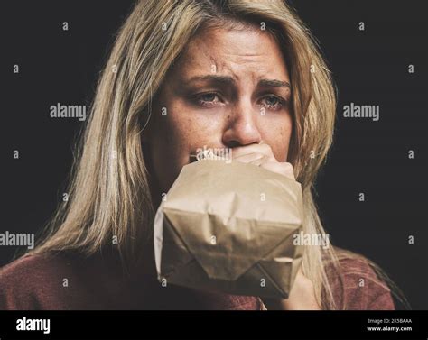 Woman anxiety attack hi-res stock photography and images - Alamy