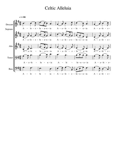 Celtic Alleluia sheet music for Piano download free in PDF or MIDI