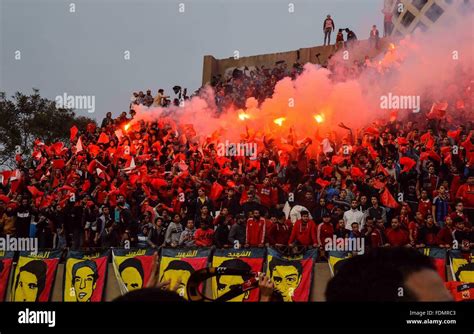 Cairo, Egypt. 1st Feb, 2016. Al Ahly fans, also known as ''Ultras ...