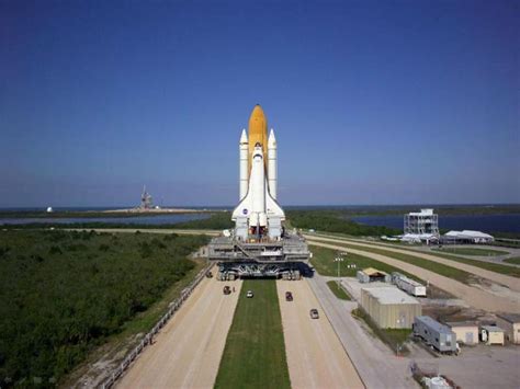 the space shuttle is being prepared for launch