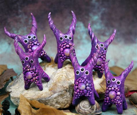 Funky Decor Poltergeist Miniature Spirits - Weird Creature Polymer Clay ...