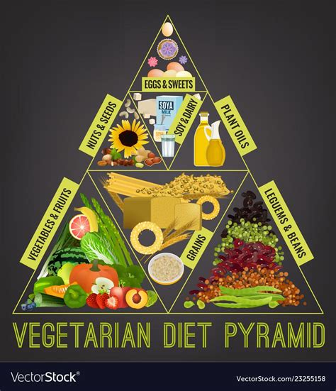 Vegetarian food pyramid, Food pyramid, Vegetarian