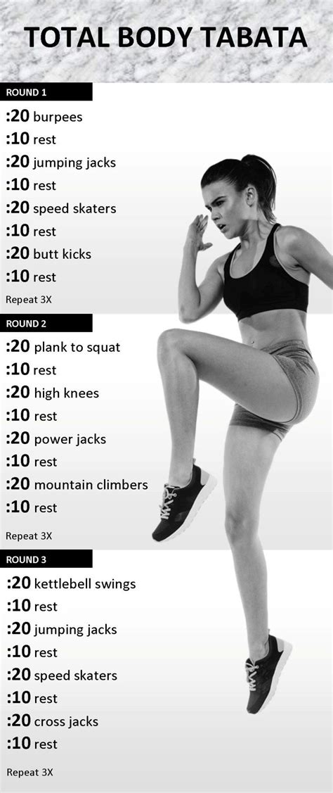 Total Body Tabata Workout | 20 Minute Workout | Experiments In Wellness | Tabata workouts, Hiit ...