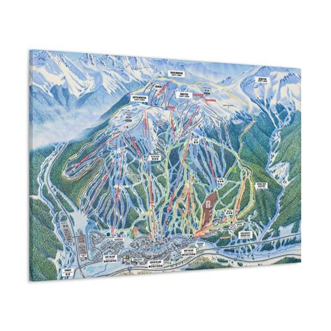 Copper Mountain Ski Trail Map 3-D Canvas Poster Colorado - Etsy