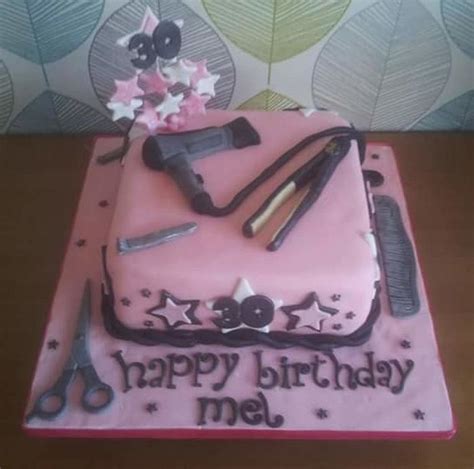 Girlie hairstyling 30th cake - Decorated Cake by Truly - CakesDecor