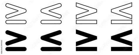 inequality Symbol.less than or equal to and greater than or equal to ...