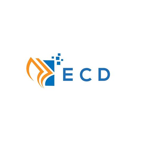 ECD credit repair accounting logo design on white background. ECD ...