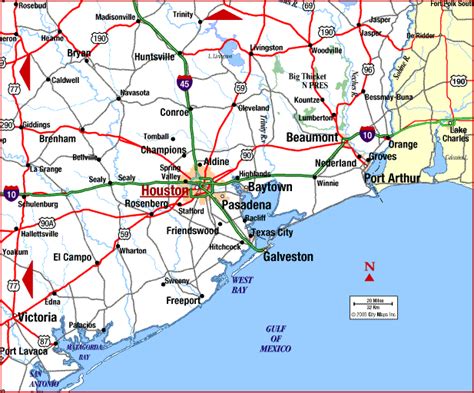 Map of Houston Texas - TravelsMaps.Com