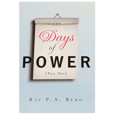 Days of Power: Part 2 (English, Paperback) – The Kabbalah Store US