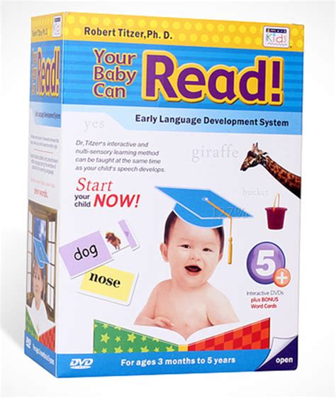 YOUR BABY CAN READ Early Language Development System 5 Interactive DVD's + Bonus