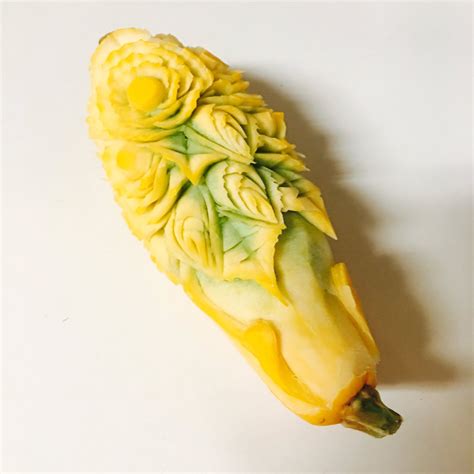 Chuncarve on Twitter: "Yellow Squash Carving #learnvegetablecarving # ...