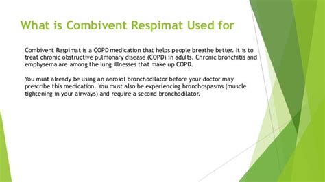 Combivent Respimat (Ipratropium/Albuterol) - Price, Uses and Side Effects | PPT