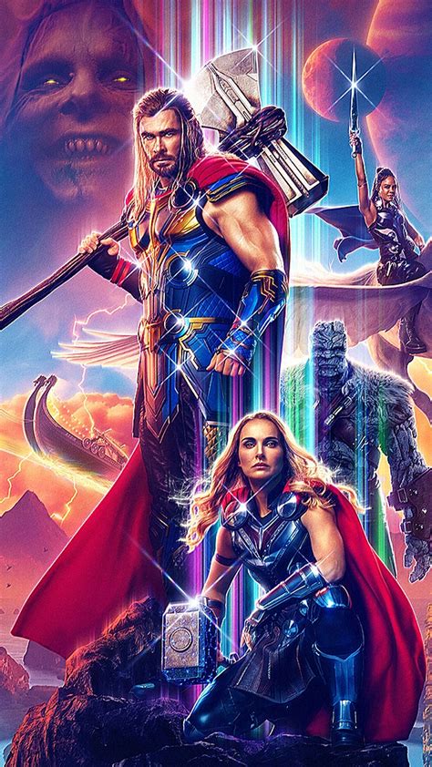 Thor Love And Thunder All Characters poster 4K Ultra HD Mobile Wallpaper