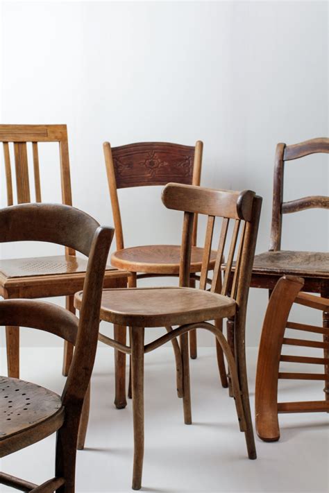 Wooden Dining Chairs Carlos Vintage Brown Mismatching | gotvintage ...