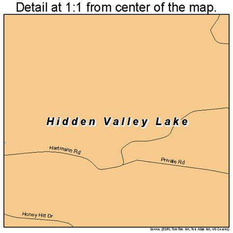 Hidden Valley Lake California Street Map 0633549