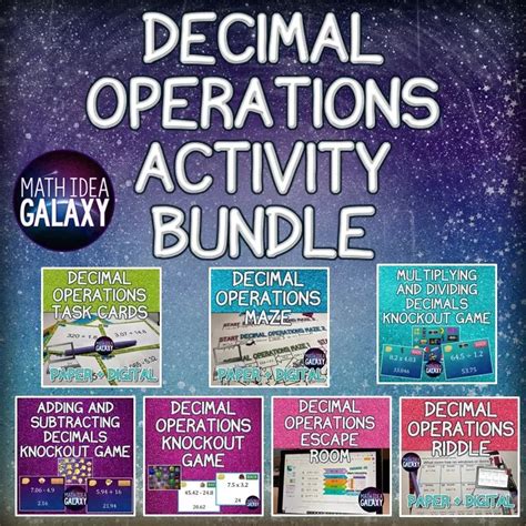 10 Decimal Operations Activities Your Students Will Love! - Idea Galaxy