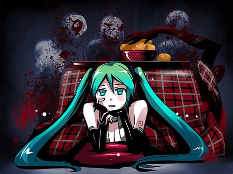 720P free download | Hatsune Miku, vocaloid, table, colorful, twintail ...