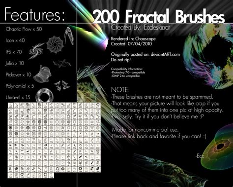 200 Fractal Brushes Set by Ecclesiocrat on DeviantArt