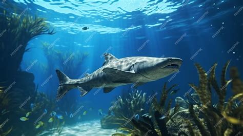 Premium AI Image | Bamboo shark fish swimming ocean underwater photography AI Generated Image