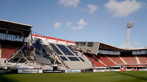 AZ Alkmaar suffer stadium roof collapse after strong winds | Football News | Sky Sports