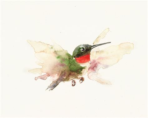 HUMMINGBIRD Original watercolor painting 8X10 inch