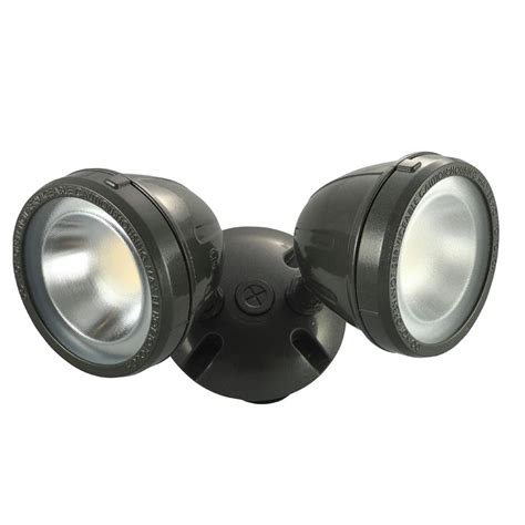 Commercial Electric 28-Watt, 2200-Lumen Metal LED Dual Spot Light ...