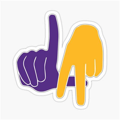 "LA Lakers hand sign" Sticker for Sale by young-roshi | Redbubble