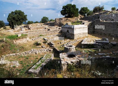 Archeological site of Troy, ruins of the ancient city of Troy, Turkey, Europe Stock Photo - Alamy