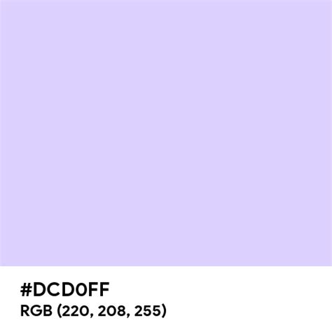 Lilac color hex code is #DCD0FF