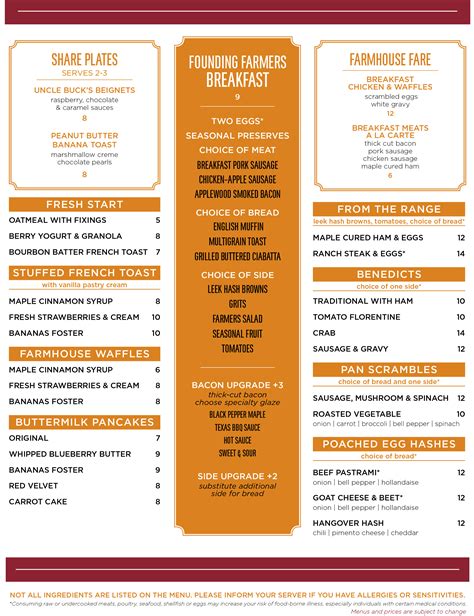 Breakfast & Brunch Menu | DC | Founding Farmers