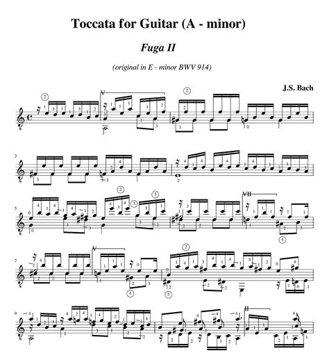 Johann Sebastian Bach – Toccata Fugue II Allegro (BWV 914) – Beumingguitar