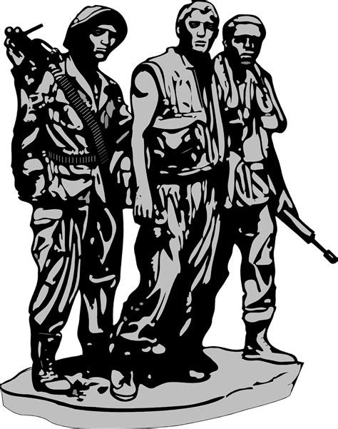 Vietnam Black And White Clipart - Vietnam Veterans Memorial Clip Art - Png Download - Full Size ...