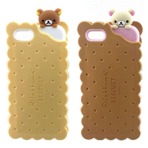 Rilakkuma Kumamon Biscuit Phone Cover For iPhone 5 5S 6 6s 7 Plus Case Silicone | Kawaii phone ...