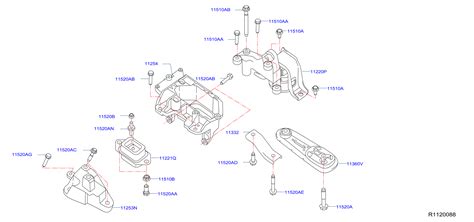 Nissan Sentra Engine Mount (Left) - 11220-1KG0A | Fred Haas Nissan ...