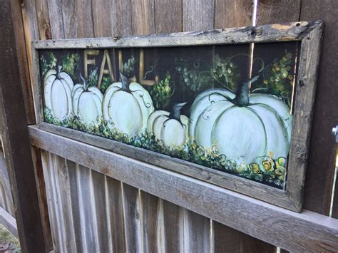 White Pumpkins Fall Decor outdoor Fall Artfall - Etsy