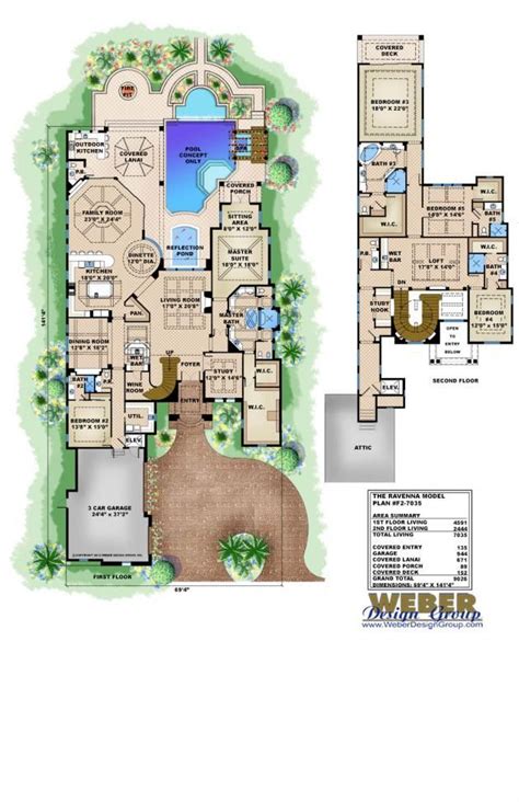 Mediterranean Floor Plan - Ravenna House - 5 bed, 5 full bath, 2 half ...