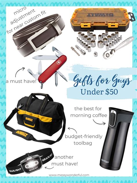 The Best Roundup of Guys’ Gifts All Under $50 | Messy Wonderful