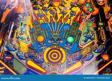 Pinball game editorial stock photo. Image of machine - 46501903