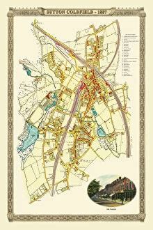 Historic Sutton Coldfield Map Collection of Photo Prints and Gifts