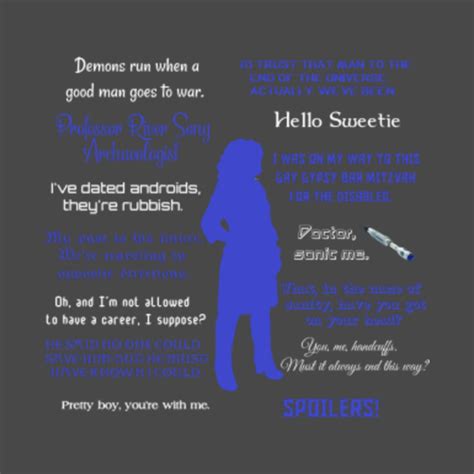 River Song quotes - Doctor Who - T-Shirt | TeePublic