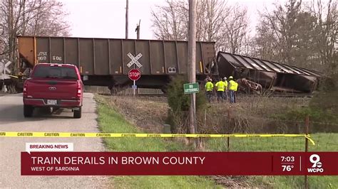 Train carrying 390 tons of gravel derails in Brown County; no injuries reported