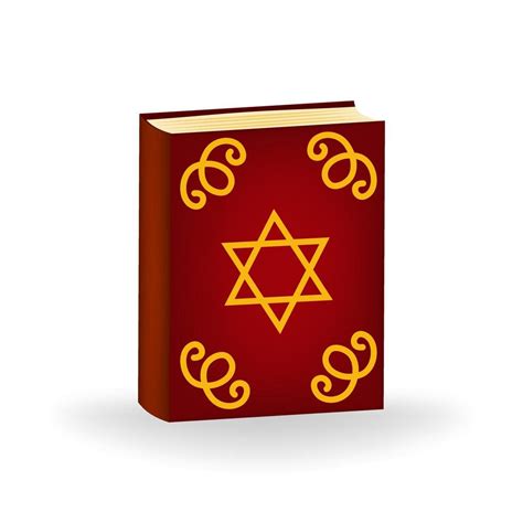 Haggadah book, an essential part of the Passover Seder and celebration, set against a clean ...