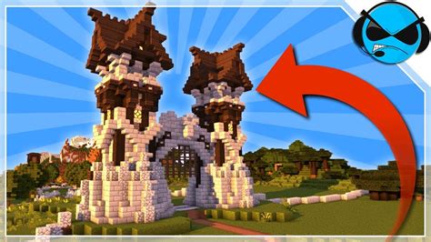 Minecraft: How to Build an EPIC Medieval Castle Gate Tutorial - YouTube