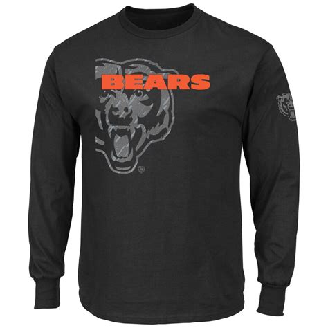 Chicago Bears Majestic Big & Tall Elite Reflective Long Sleeve T-Shirt ...