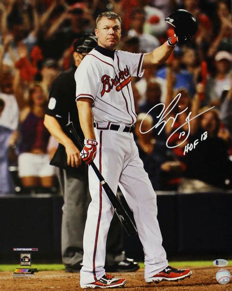 Chipper Jones Autographed/Signed Atlanta Braves 16×20 Photo HOF BAS ...