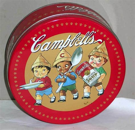 CAMPBELL'S SOUP 1997 Metal Tin with Boys Kids by Olive Can 6.5x2.5 "FREE SH | eBay