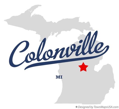 Map of Colonville, MI, Michigan