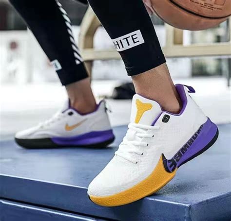 Kobe Bryant Basketball Shoes For Men White yellow purple#989 | Lazada PH